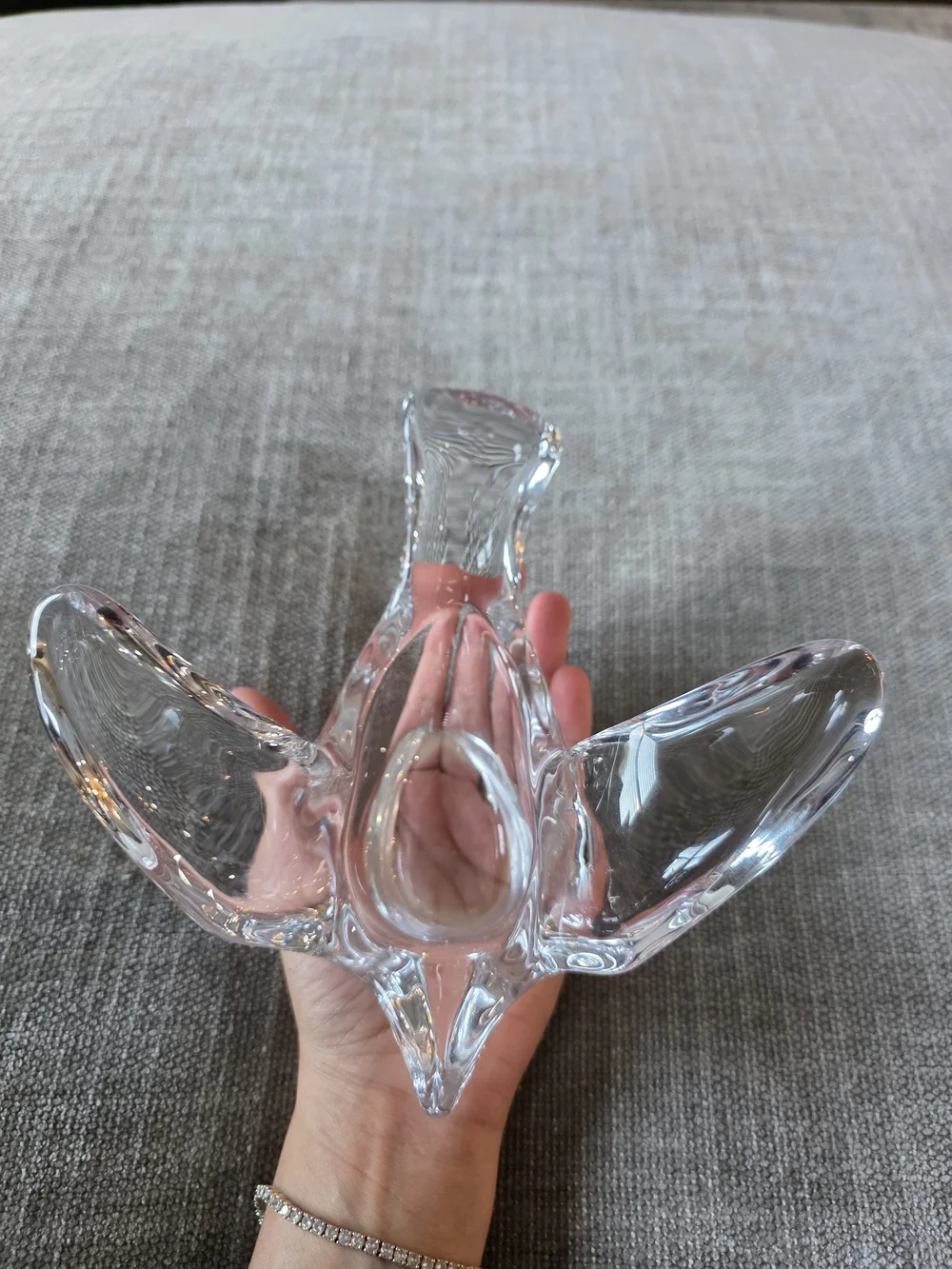 Princess House Lead Crystal Flying Bird Dove Figurine